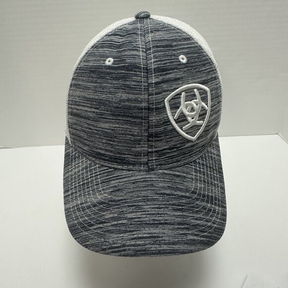 Ariat Trucker Snap Back Cap Grey White Mesh One Size - Picture 1 of 9